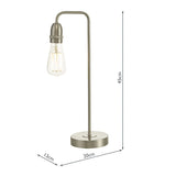 Dar Kiefer Table Lamp Satin Chrome –  from Amos Lighting + Home