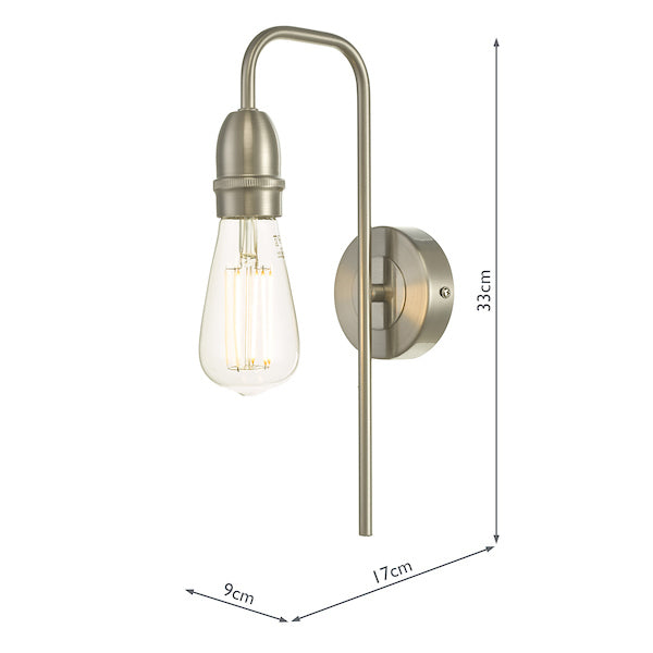 Dar Kiefer Wall Light Satin Chrome –  from Amos Lighting + Home