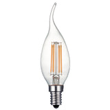 Dar LED Light Bulb E14 4w Clear Candle Flame Tip Dimmable