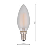 Dar LED Light Bulb E14 4w Frosted Candle Non-Dimmable