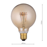 Dar LED Light Bulb E27 4w Medium Vintage Globe Dimmable