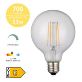 Dar LED Light Bulb E27 6w Medium Globe Dimmable