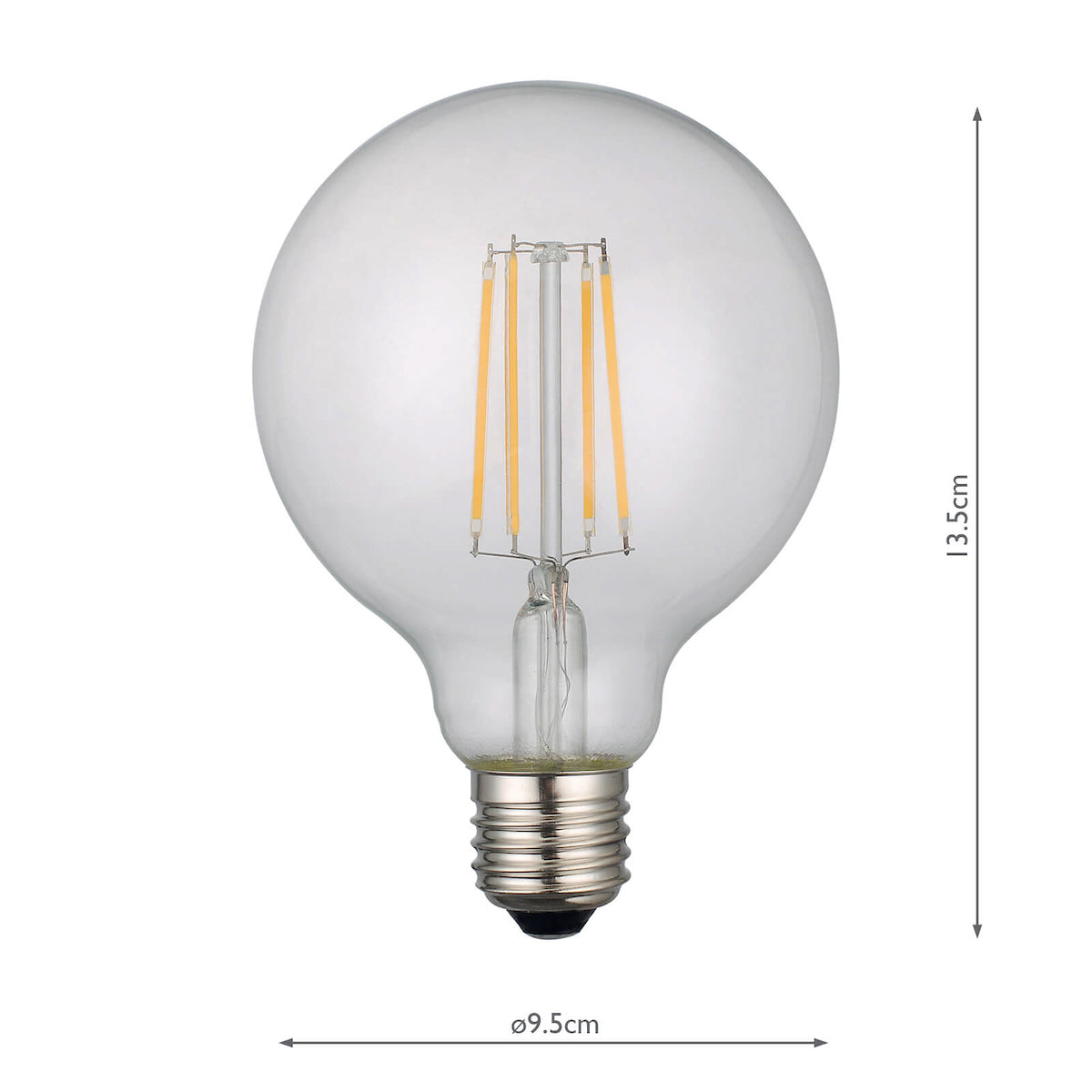 Dar LED Light Bulb E27 6w Medium Globe Dimmable