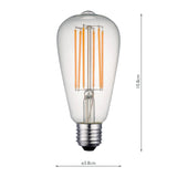 Dar LED Light Bulb E27 8w Elongated Dimmable