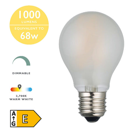 Dar LED Light Bulb E27 8w Frosted Dimmable