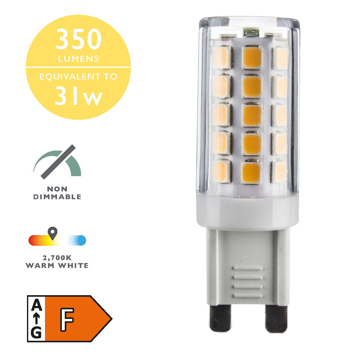 Dar G9 3w Non-Dimmable LED Light Bulb –  from Amos Lighting + Home