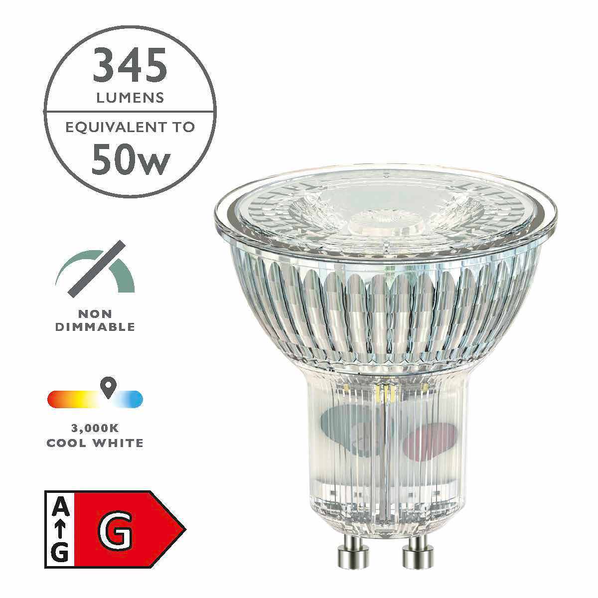 Dar GU10 5w Non-Dimmable LED Light Bulb –  from Amos Lighting + Home