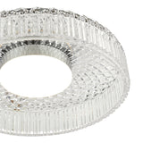 Dar Leena Flush Polished Chrome and Ribbed Glass LED –  from Amos Lighting + Home