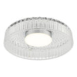Dar Leena Flush Polished Chrome and Ribbed Glass LED –  from Amos Lighting + Home