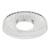 Dar Leena Flush Polished Chrome and Ribbed Glass LED –  from Amos Lighting + Home