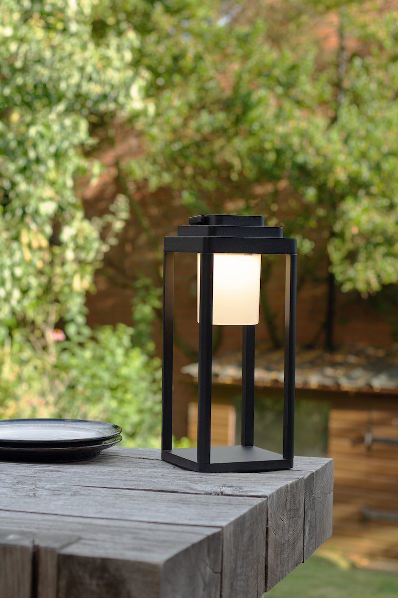 Dar Lester Rechargeable USB Outdoor Table Lantern IP44 –  from Amos Lighting + Home