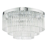 Dar Logan 5 Light Flush Polished Chrome Glass –  from Amos Lighting + Home