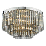 Dar Logan 5 Light Flush Polished Chrome Smoked Glass –  from Amos Lighting + Home