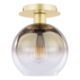 Dar Lycia Semi-Flush Polished Gold and Gold Ombre Glass –  from Amos Lighting + Home