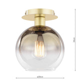 Dar Lycia Semi-Flush Polished Gold and Gold Ombre Glass –  from Amos Lighting + Home