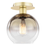 Dar Lycia Semi-Flush Polished Gold and Gold Ombre Glass –  from Amos Lighting + Home