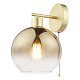 Dar Lycia Wall Light Satin Gold and Gold Ombre Glass –  from Amos Lighting + Home