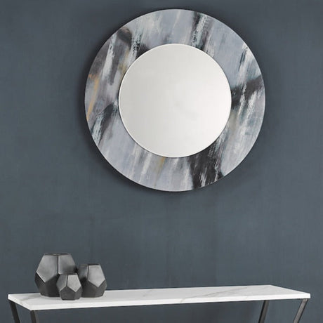 Dar Mehera Round Mirror Grey Marble Print –  from Amos Lighting + Home