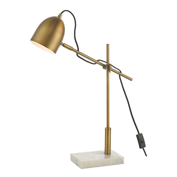 Dar Mendal Task Table Lamp Bronze and Marble –  from Amos Lighting + Home