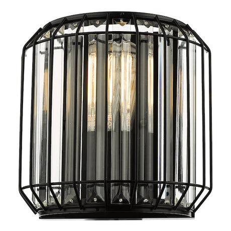 Dar Naeva Wall Light Matt Black and Crystal –  from Amos Lighting + Home