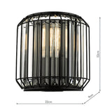 Dar Naeva Wall Light Matt Black and Crystal –  from Amos Lighting + Home