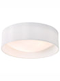 Dar Nysa 2 Light Flush White Faux Silk 40cm –  from Amos Lighting + Home