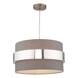 Dar Oki Easy Fit Grey Shade With Chrome Band –  from Amos Lighting + Home