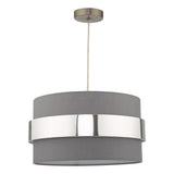 Dar Oki Easy Fit Grey Shade With Chrome Band –  from Amos Lighting + Home