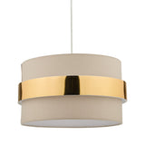 Dar Oki Easy Fit Shade Taupe With Gold Band –  from Amos Lighting + Home