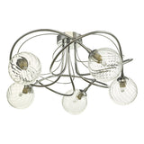 Dar Onawa 5 Light Semi Flush with Twisted Closed Glass –  from Amos Lighting + Home