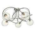 Dar Onawa 5 Light Semi Flush with Twisted Closed Glass –  from Amos Lighting + Home