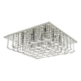 Dar Orella 9 Light Flush Polished Chrome & Crystal –  from Amos Lighting + Home