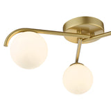 Dar Orlena 3 Light Flush Satin Gold and Opal Glass –  from Amos Lighting + Home