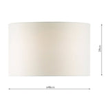 Dar Pyramid Drum Shade 46cm White Linen –  from Amos Lighting + Home