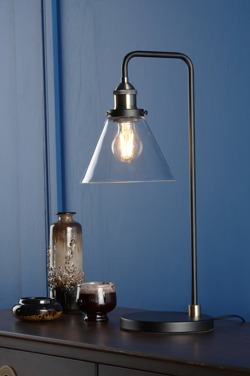 Dar Ray Table Lamp Antique Brass and Glass –  from Amos Lighting + Home