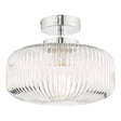 Dar Riva Flush Bathroom Ceiling Light Polished Chrome IP44 –  from Amos Lighting + Home