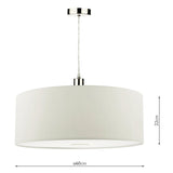 Dar Ronda 60cm Easy Fit Pendant White –  from Amos Lighting + Home