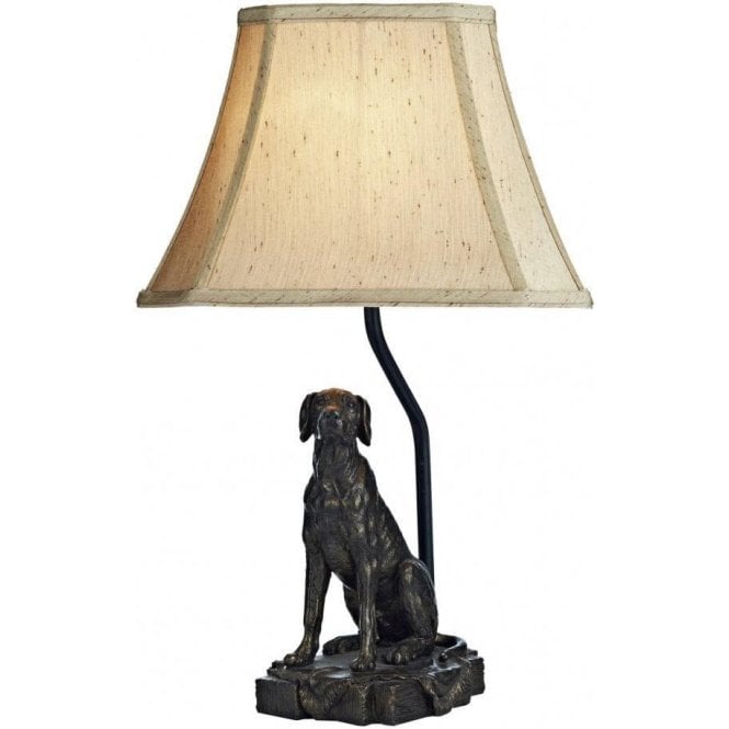 Dar Rover Dog Table Lamp Bronze With Shade –  from Amos Lighting + Home