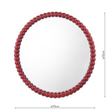 Dar Ruan Round Mirror Red 70cm –  from Amos Lighting + Home