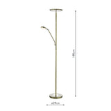 Dar Shelby Mother & Child LED Floor Lamp Antique Brass –  from Amos Lighting + Home