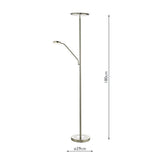 Dar Shelby Mother & Child LED Floor Lamp Satin Nickel –  from Amos Lighting + Home