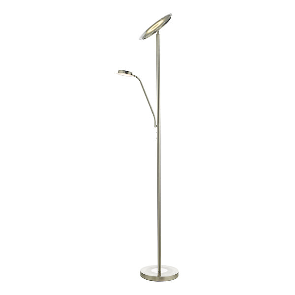 Dar Shelby Mother & Child LED Floor Lamp Satin Nickel –  from Amos Lighting + Home