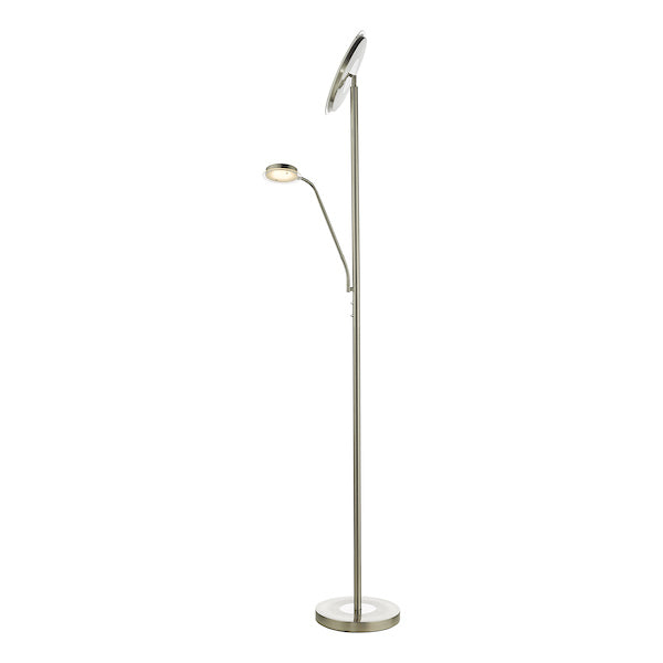 Dar Shelby Mother & Child LED Floor Lamp Satin Nickel –  from Amos Lighting + Home