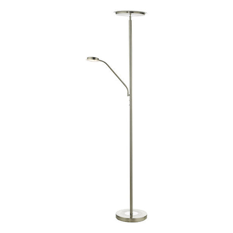 Dar Shelby Mother & Child LED Floor Lamp Satin Nickel –  from Amos Lighting + Home