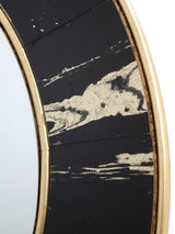 Dar Sidone Round Mirror with Black Gold Foil Detail 80cm –  from Amos Lighting + Home