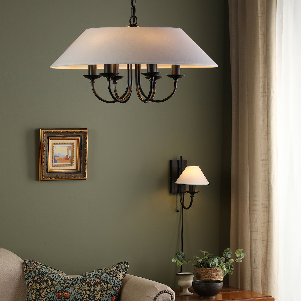 Dar Sivan Plugged Wall Light Matt Black With Shade –  from Amos Lighting + Home