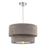 Dar Suvan Easy Fit Tired Velvet Shade Mink With Silver Lining –  from Amos Lighting + Home