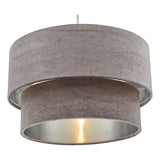 Dar Suvan Easy Fit Tired Velvet Shade Mink With Silver Lining –  from Amos Lighting + Home