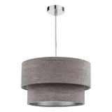 Dar Suvan Easy Fit Tired Velvet Shade Mink With Silver Lining –  from Amos Lighting + Home