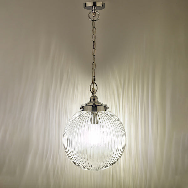 Dar Tamara Bathroom Pendant Chrome, IP44 –  from Amos Lighting + Home